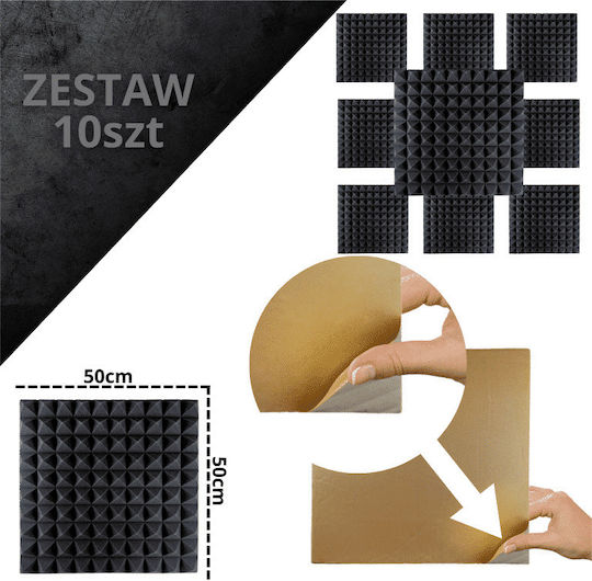 DNA Audio-Behandlungsmaterial Panel (10 Stück) in Pyramide Design 50cm x 50cm x 50mm