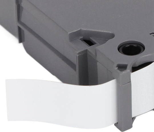 Brother Bandă pentru etichetare 8m x 12mm în Culoare Neagră Compatibilă cu Brother TZe/TZ