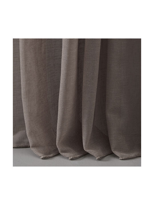Saray Home Perdea cu Bandă Maro 140x280cm
