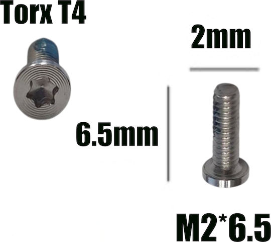 Screws Set Laptop Lenovo Ideapad Yoga 530-14ikb 81ek 81fq 710-11isk 80tx 710-11ikb 80v6 Flex 6-14ikb 81em 5s10r08744 5s10l58668 Torx T4 2mm X 6.5mm 2pcs Code 1-bolt030