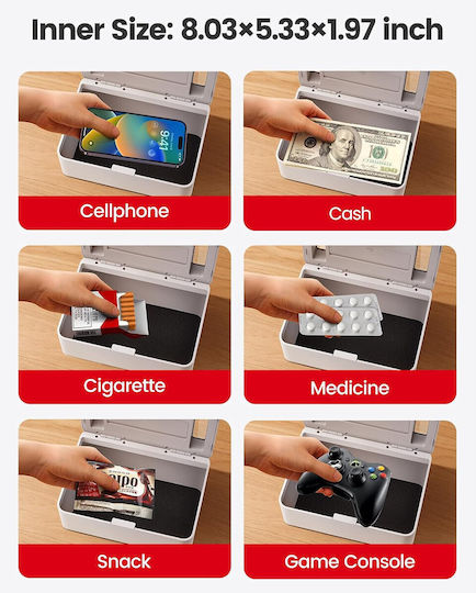 Vaydeer Casetă de valori încorporabilă cu închidere digitală M20.4xL13.5xÎ5cm