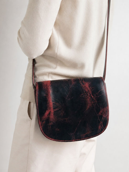 Leder Damen Schulter Crossbody Tasche Burgundisch