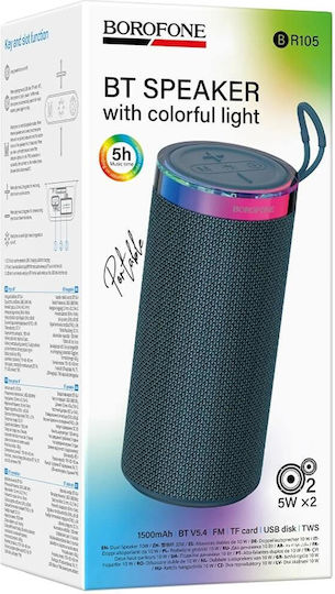 Borofone BR105 Bluetooth Колонка 10W с Радио и Време на Работа до 5 Часа Синя