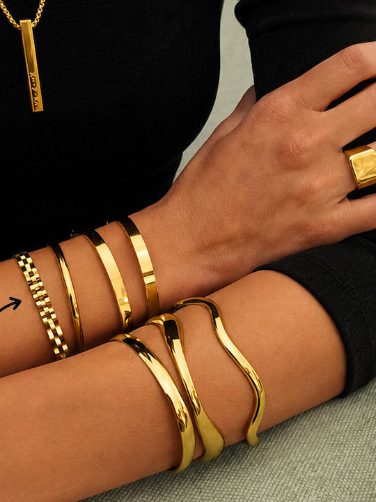 Theodora's Jewellery Гривна Белезници от Кожа 18см JT-B01988-Златен Theodora's Jewellery Гривна Белезници от Кожа 18см JT-B01988-Златен