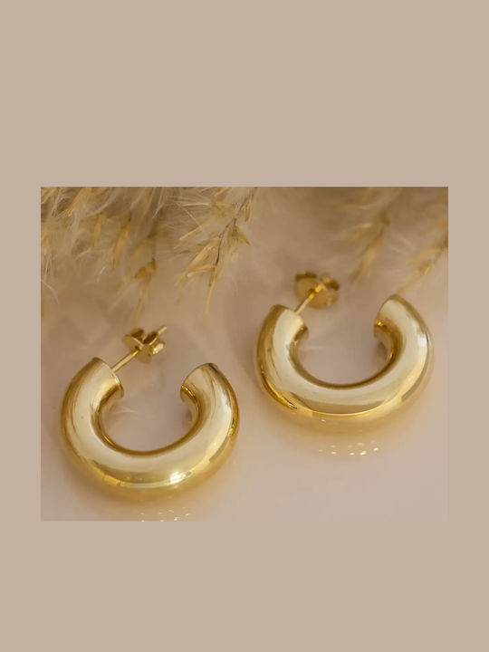 Gold Hoop Earrings 9K
