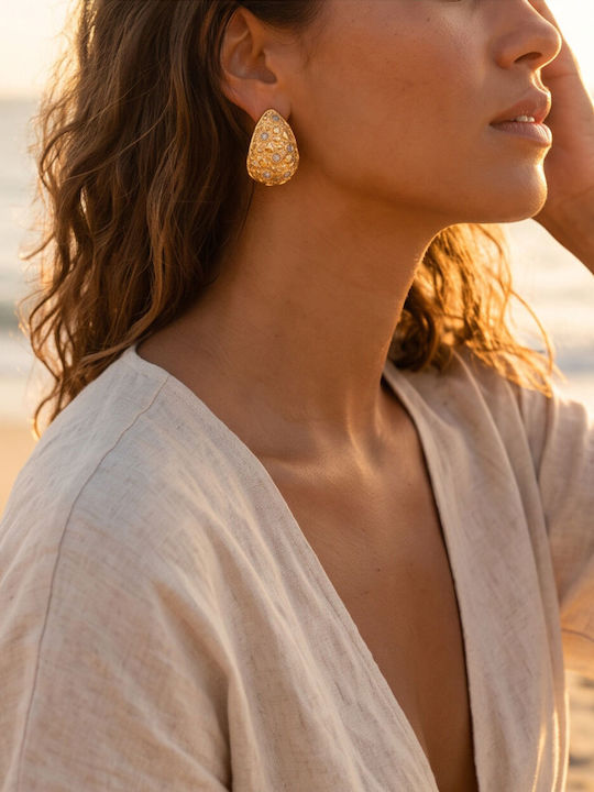 Touch Earrings Made Of Gold Plated Steel 39 017 Gold