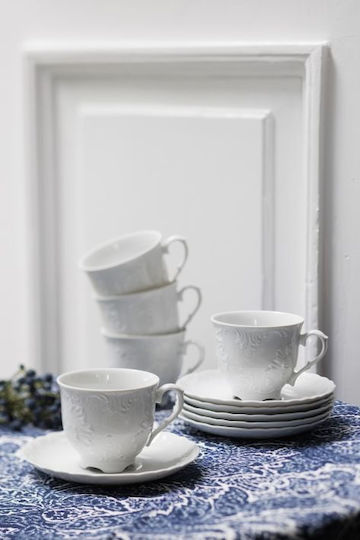 Cmielow "rococo Alb Porțelan Set de Vase 67buc
