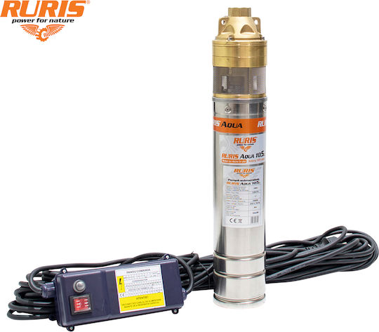 Ruris Aqua 105 – 1500 W Pompa de Apă Submersibilă Pentru Foraj Cap De Livrare 140 M Oțel Inoxidabil Cablu 30 M Ip68