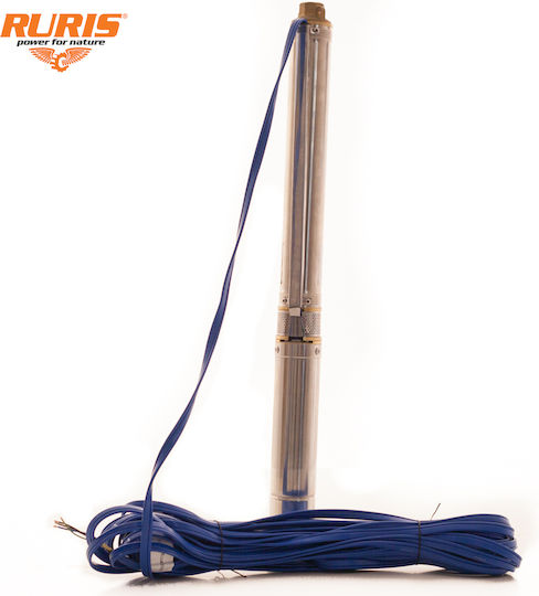 Ruris Aqua 690 – 370 W Pompa De Apă Submersibilă Pentru Foraj 14 Etape 60 M Înălțime De Refulare 25 M Cablu