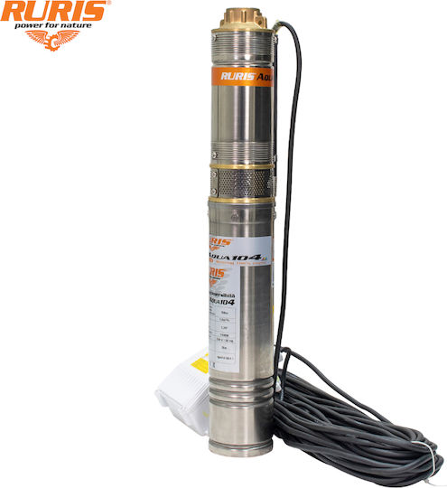 Ruris Aqua 101 – Pompa De Apă Curată Submersibilă 750 W Cap De Livrare 60 M Paletă Din Bronz Panou De Control