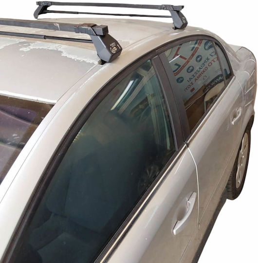 Hermes Car Roof Bars Aluminum Black with Lock Opel Vectra C 2002-2008 Set of 2 Pieces