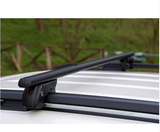 Menabo Menabo Aluminum Car Roof Bars Sherman Black 120 Cm Black Color Seat Exeo St 5 Doors 2009>2013 Raised Rails Parallel Bars Empty 2 Pieces 12280/mb Mp.12280/mb-242