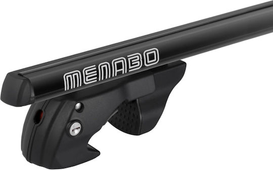 Menabo Menabo Car Roof Bars Aluminum Sherman Black 120 Cm Black Color Volkswagen Touareg 7l 5 Doors 2002>2006 Raised Rails Parallel Bars Empty 2 Pieces 12280/mb Mp.12280/mb-332