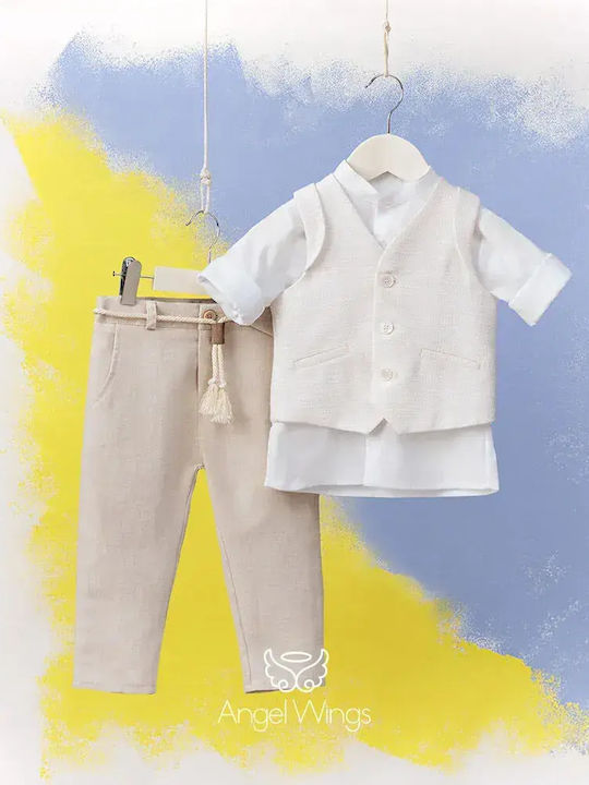 Angel Wings Baptism Suit Multicolour 6 Pieces