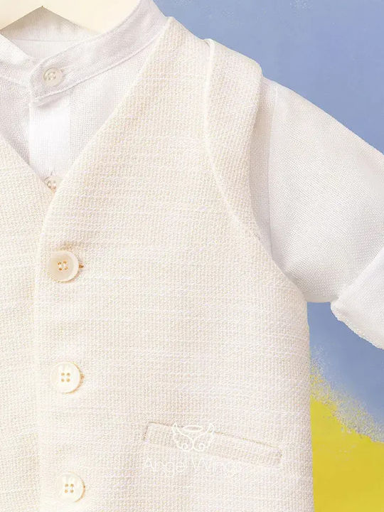 Angel Wings Baptism Suit for Boys Multicolour 6 Pieces