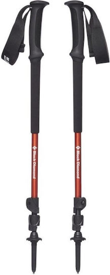 Black Diamond Telescopic Aluminum Trekking Poles Pair Orange
