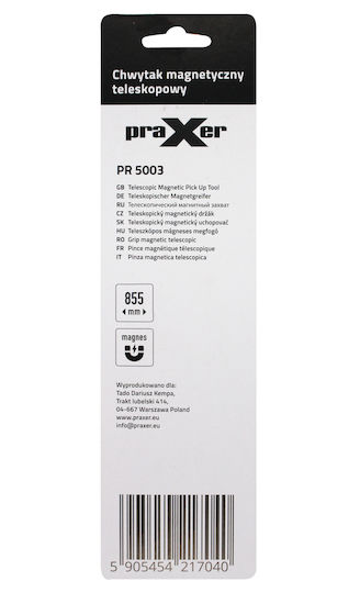 Teleskopischer Magnetgriff Praxer Edelstahl 855 Mm Tragfähigkeit 363 G