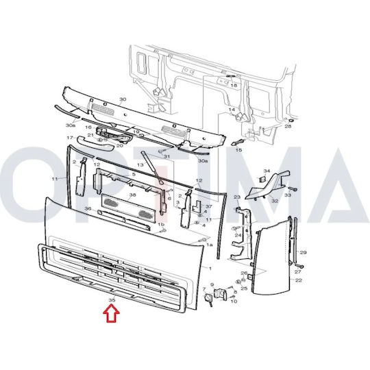 Облицовка на предната решетка Volvo Fh3