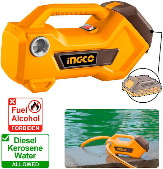 Ingco Surface Battery Pump with Automatic Suction 0.4hp