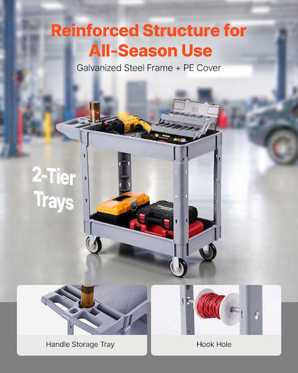 Vevor Transport Trolley for Load Weight up to 250kg in Grey Colour