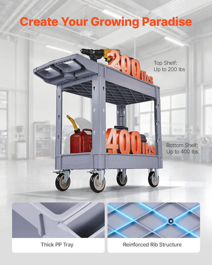 Vevor Transport Trolley for Load Weight up to 250kg in Grey Colour