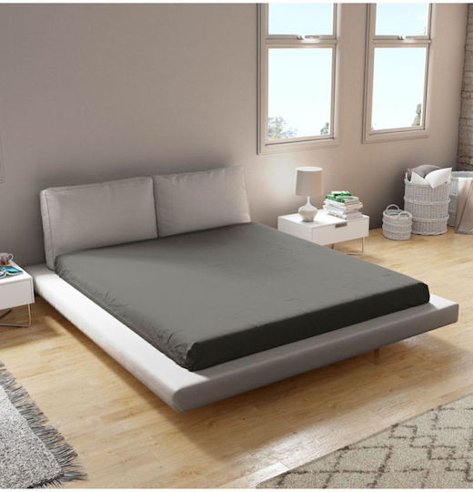 SteweHome King Size 180x200εκ. με Λάστιχο Γκρι