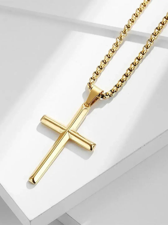 Legend Accessories Ατσάλινος Σταυρός Επιχρυσωμένος Legend Accessories Ατσάλινος Σταυρός Επιχρυσωμένος