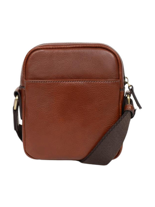 Leather Men's Shoulder / Crossbody Bag Brown