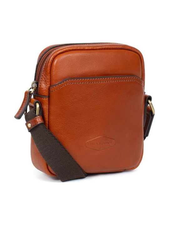 Leder Herren Tasche Schulter Crossbody Tabac Braun