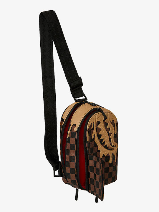 Henny Melt Leather Men's Sling Bag Beige