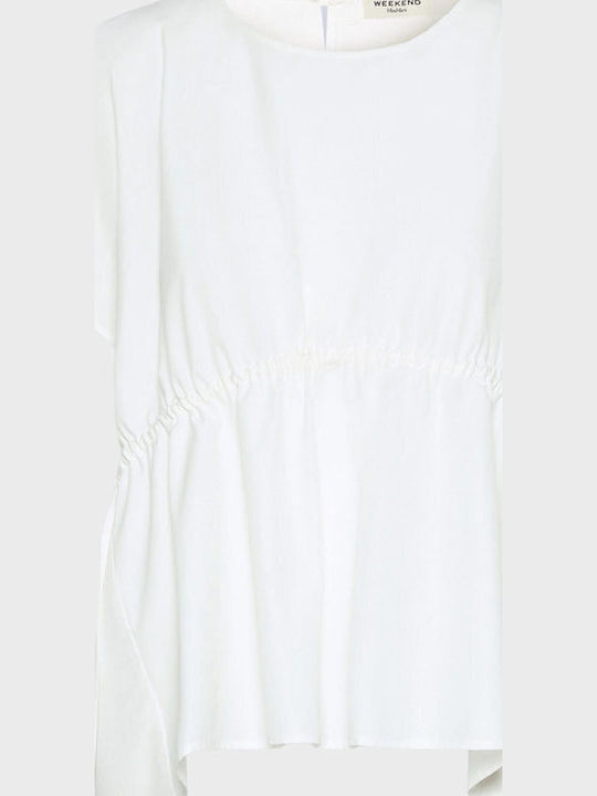 Bluza Damă Bumbac Mâneci Scurte Alb