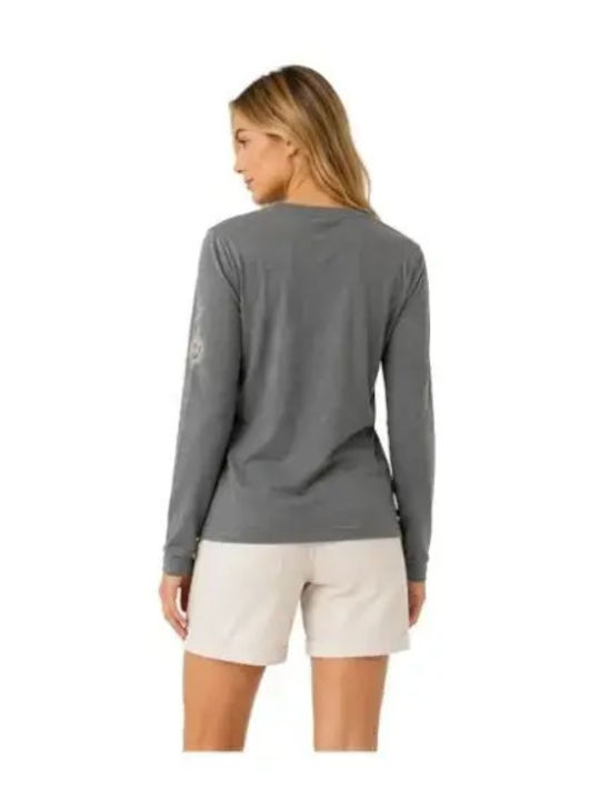 Damen Bluse Langärmelig Grau