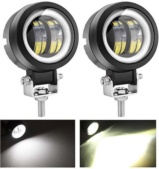 Motorcycle Headlight LED 1pc 12-80V Motorcycle Headlight White