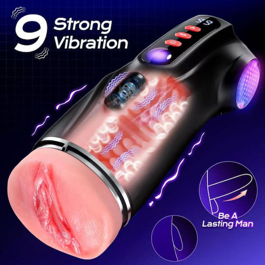 APH Masturbator Gura / Vagin / Fundul cu vibrație APH-545-GG
