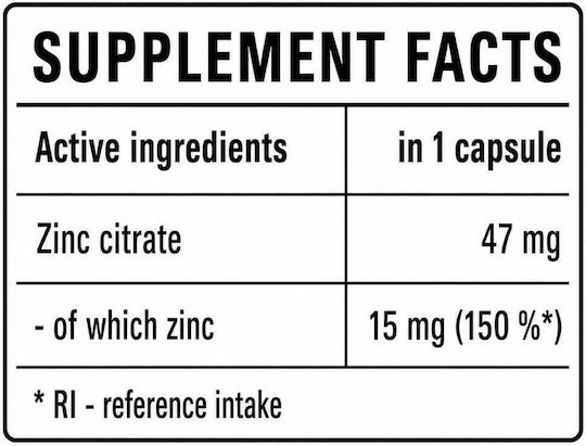 Immortal Nutrition Цинк Цитрат 15mg 90 Капсули