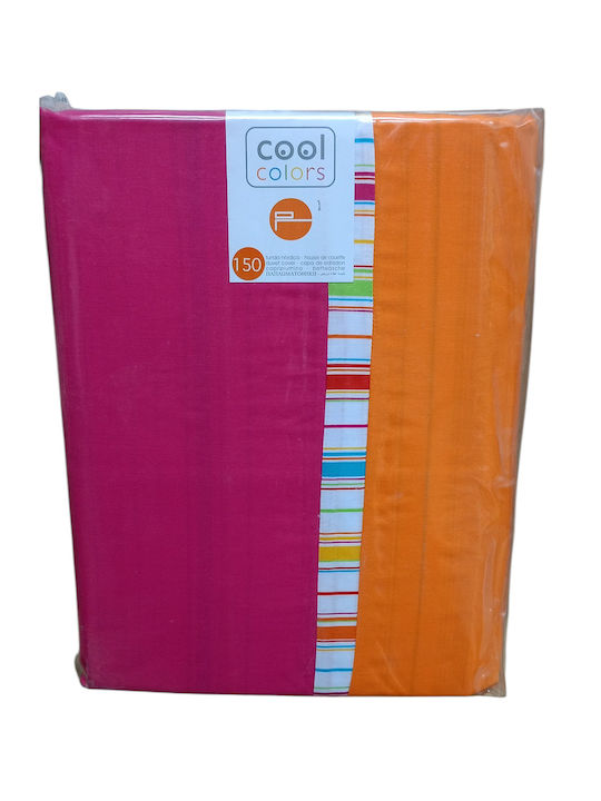 Manterol Casa Set Duvet Cover 240x220cm Double With 2 Pillowcases Cool Colors Orange