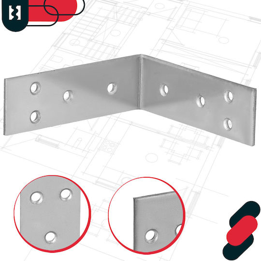 Kotarbau Ъглов Рафтов Тежкотоварен От Неръждаема Стомана В Сив Цвят 60x60mm