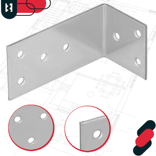 Kotarbau Heavy-Duty Corner Shelf Made of Stainless Steel in Grey Colour 40x80mm 100 Pieces