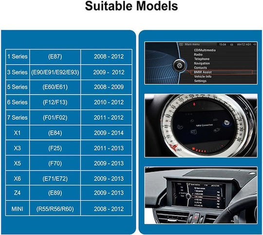 Adaptor Carplay Wireless Android Auto Box Bmw Mini Cic System 2 Camere Față Spate
