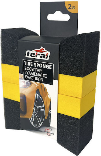 Feral Autowaschlappen Polieren Bereifung Detailing Pro 10x6x4cm Set 2 Stück