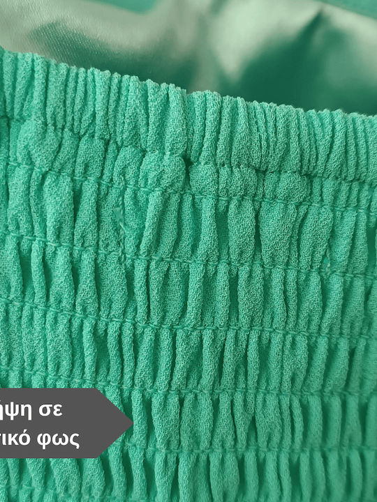Rochie De Vară Maxi Pentru Nuntă Botez Satin Turcoaz