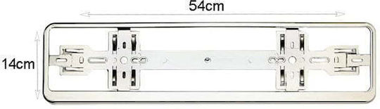 License Plate Frame Chrome Silver