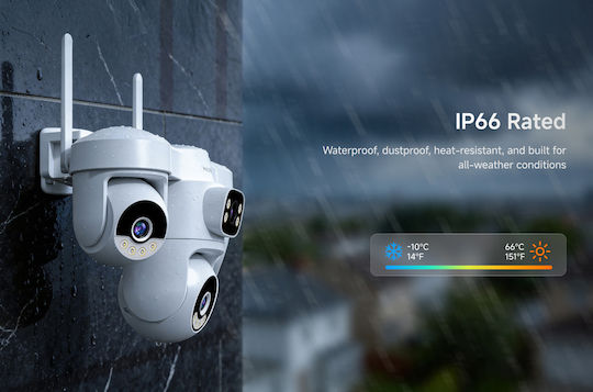 Vstarcam AG623FR IP Quad Surveillance Camera 4G Full HD+ 3MP Waterproof Battery with Two-Way Communication and 4mm Lens