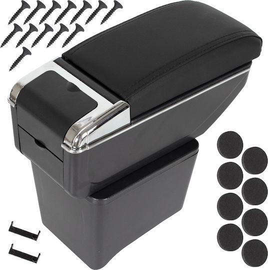 Vw Polo 9n 01-09 Armrest Storage Black Eco-leather + Installation Kit