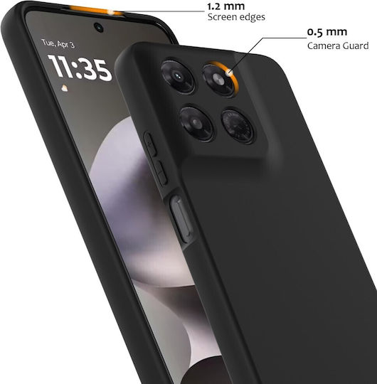 SSCase Black Silicone Back Cover (Moto G47)