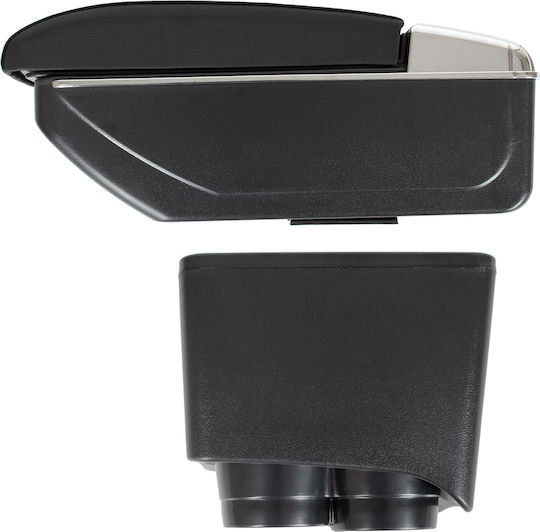 Vw Polo 9n 01-09 Auto-Armlehnenkonsole Stauraum Schwarz Eco-Leder + Installationskit