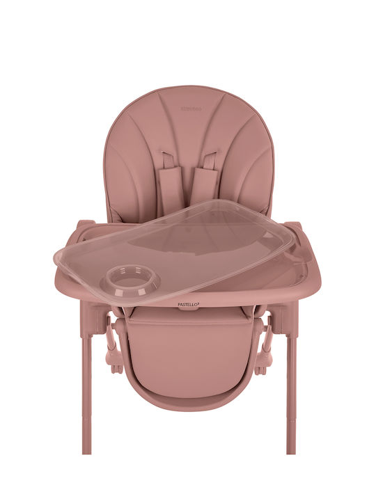 Kikka Boo Pastello Baby Highchair with Adjustable Height Pink