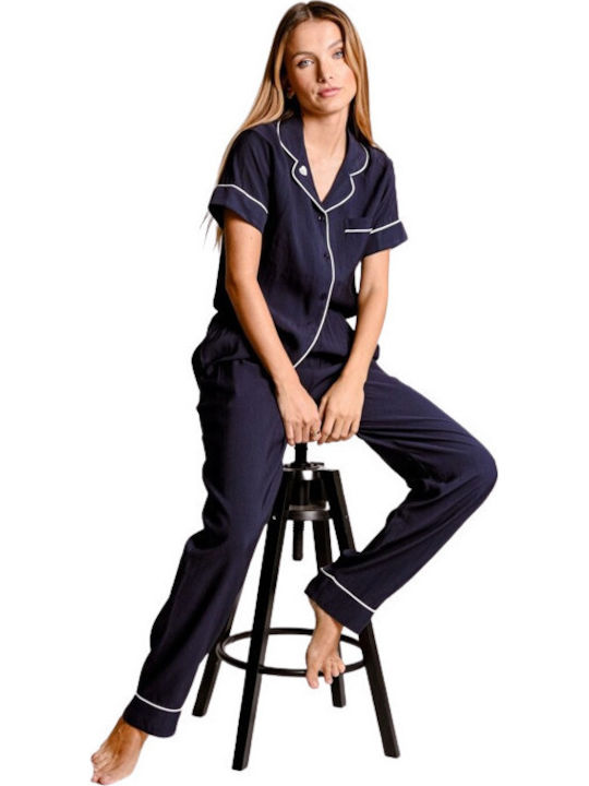 Damen Stoffhose Blau