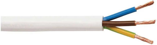 Ecolight H05vv-f Netzkabel 3x1.5mm² Weiß 25 Meter