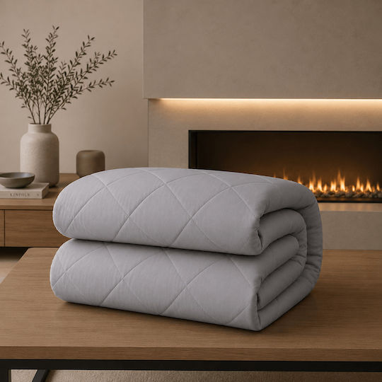 Astron Italy Голям Двоен 220x240 cm Сиво Astron Italy Голям Двоен 220x240 cm Сиво